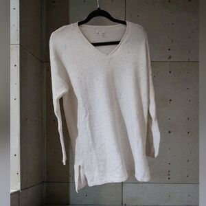 Pure Jill Marbled V Neck Tunic Top Women's Size Small